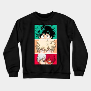 Boku no hero academia + Retro Style Crewneck Sweatshirt